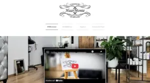Projekt: Coiffeur HaarMonie 4 Website Header bymelanie